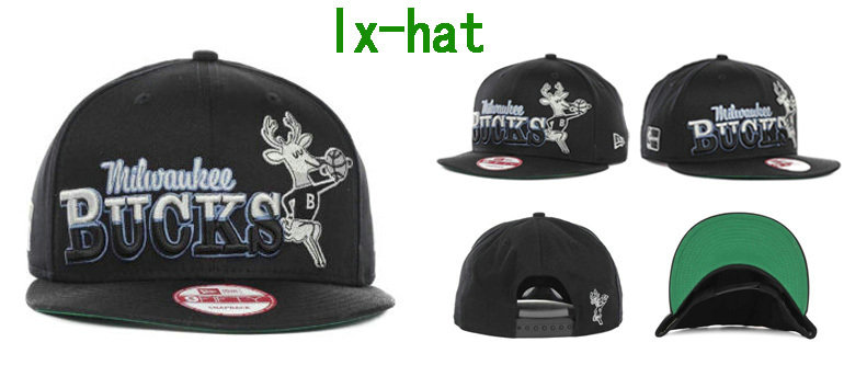 Milwaukee Bucks Black Snapback Hat GF